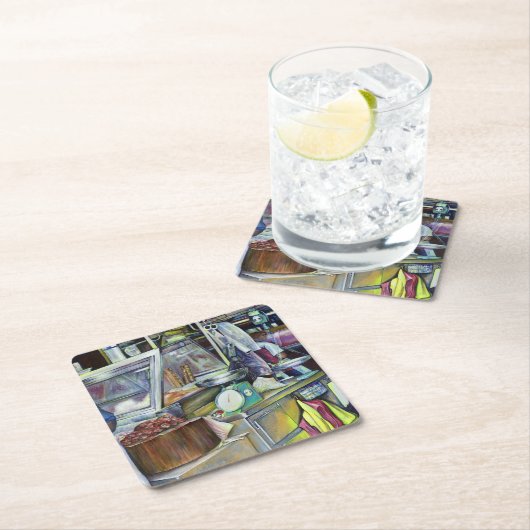 Wo ist der Fischkopf Curry? Singapur Rechteckiger Pappuntersetzer (Vor Ort)