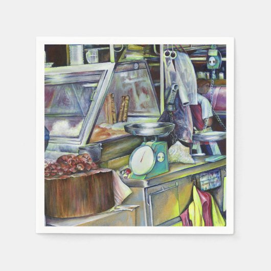 Wo ist der Fischkopf Curry? Singapur Serviette (Vorderseite)