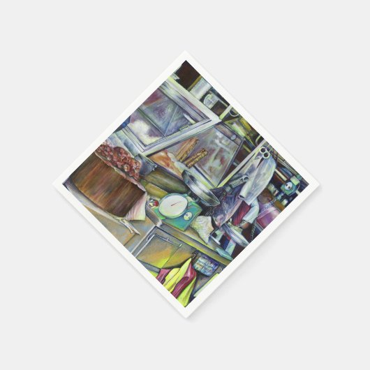 Wo ist der Fischkopf Curry? Singapur Serviette (Ecke)