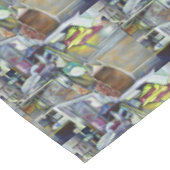 Wo ist der Fischkopf Curry?Singapur Tischdecke (Schrägansicht)