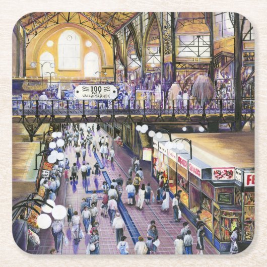 Wo ist der Frauenwasserschrank?Budapest Rechteckiger Pappuntersetzer (Vorderseite)