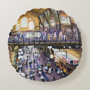 Wo ist der Frauenwasserschrank?Budapest Rundes Kissen