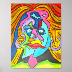 Wo ist der Kaffee? Die Abstrakte Kunst von Hand ge Poster