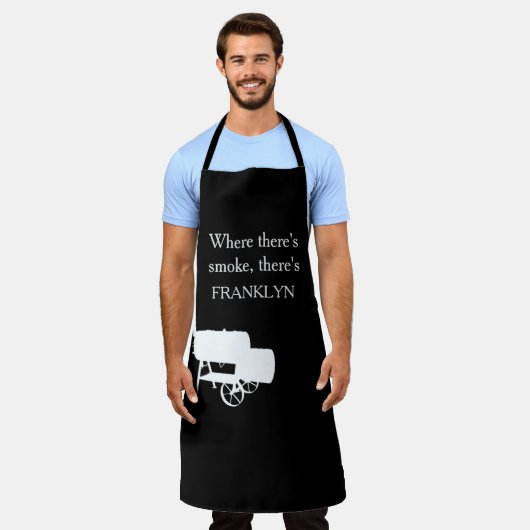 Wo ist der Rauchname Monogram Grill Raucher? Schürze (Getragen)