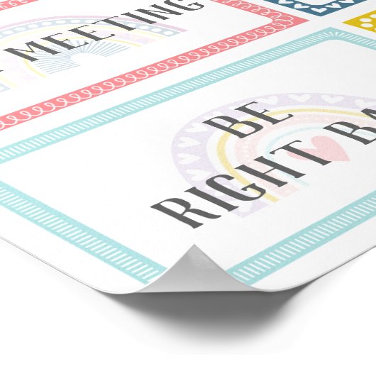 Wo ist der Regenbogen der Türklinke der Sozialarbe Poster (Ecke)