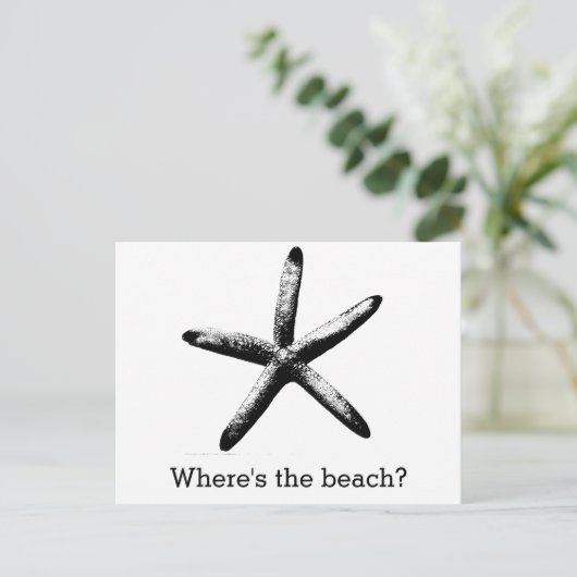 Wo ist der Strand? Postkarte (Stehend Vorderseite)