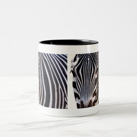 Wo ist der Zebra? Zweifarbige Tasse (Mittel)