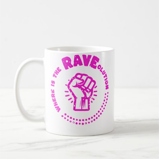 Wo ist die Raveolution Electro Musik Kaffeetasse (Links)