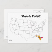 Wo ist Florida? Postkarte (Vorne/Hinten)