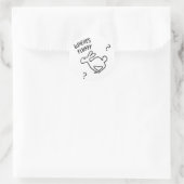 Wo ist Fluffy? Runder Aufkleber (Tasche)