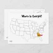 Wo ist Georgien? Postkarte (Vorne/Hinten)