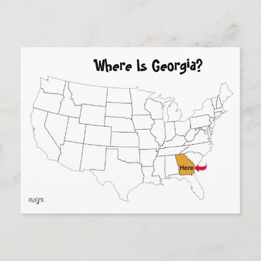 Wo ist Georgien? Postkarte (Vorderseite)