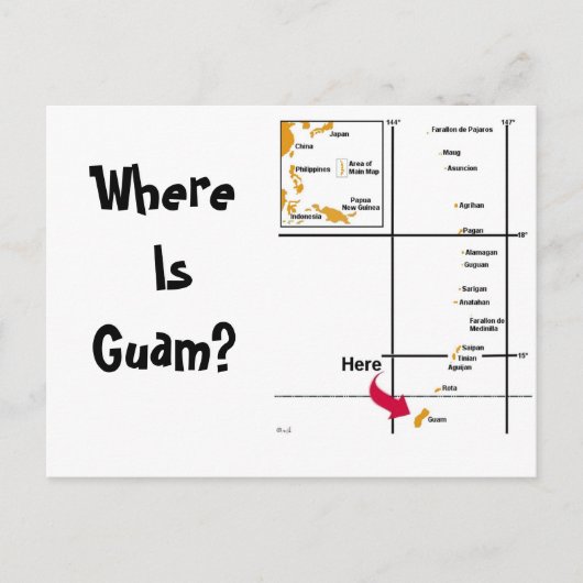 Wo ist Guam? Postkarte (Vorderseite)