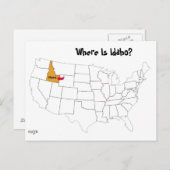 Wo ist Idaho? Postkarte (Vorne/Hinten)
