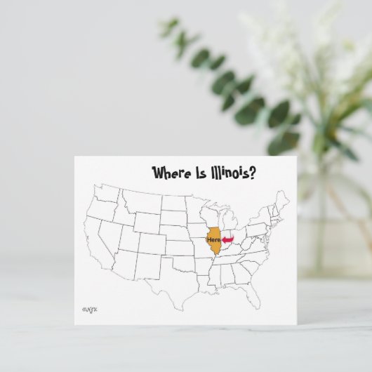 Wo ist Illinois? Postkarte (Stehend Vorderseite)