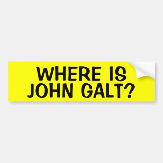 WO IST JOHN GALT? AUTOAUFKLEBER (Vorne)