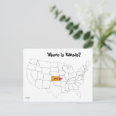 Wo ist Kansas? Postkarte (Stehend Vorderseite)