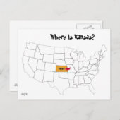 Wo ist Kansas? Postkarte (Vorne/Hinten)