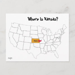 Wo ist Kansas? Postkarte