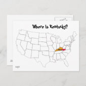 Wo ist Kentucky? Postkarte (Vorne/Hinten)