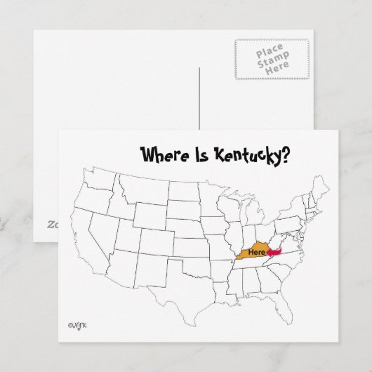 Wo ist Kentucky? Postkarte (Vorne/Hinten)