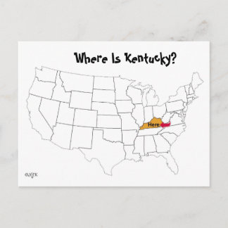Wo ist Kentucky? Postkarte