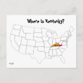 Wo ist Kentucky? Postkarte (Vorderseite)