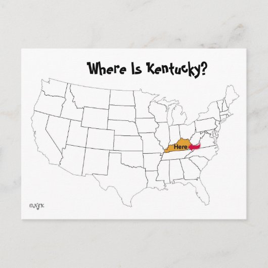 Wo ist Kentucky? Postkarte (Vorderseite)