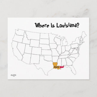 Wo ist Louisiana? Postkarte