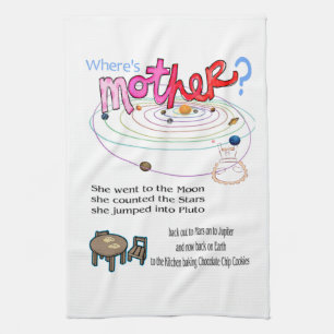 Wo ist Mama? Muttertagsküche Handtuch