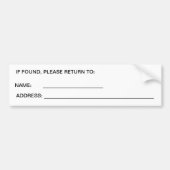 Wo ist mein Auto? Autoaufkleber (Vorne)