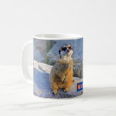 Wo ist mein Kaffee? Meerkat Tasse (Vorderseite Links)