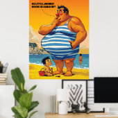 Wo ist mein kleiner Johnny, feiner Mann am Strand, Poster (Heimbüro)