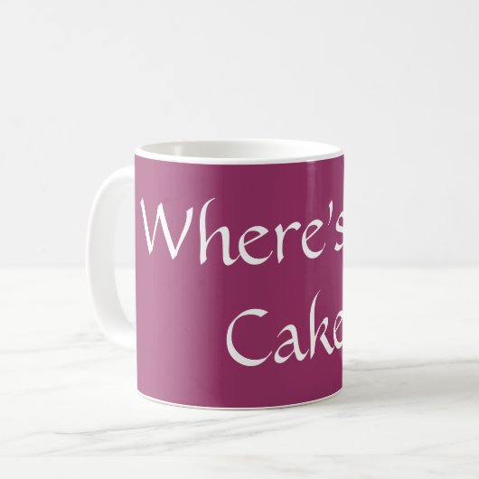 Wo ist mein Kuchen? Kaffeetasse (Vorderseite Links)