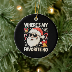 Wo ist mein Lieblings-Ho Naughty Weihnachtsmann Xm Keramik Ornament