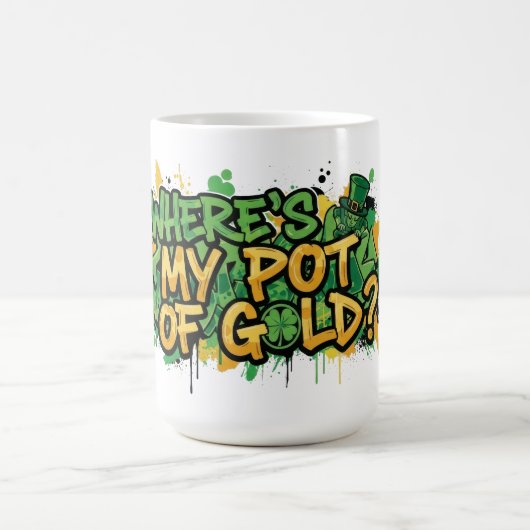 Wo ist mein Pot of Gold St. Patrick's Day Kaffeetasse (Mittel)