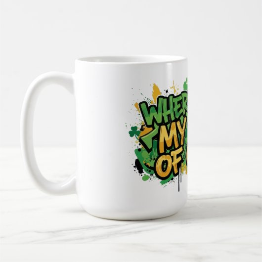 Wo ist mein Pot of Gold St. Patrick's Day Kaffeetasse (Links)