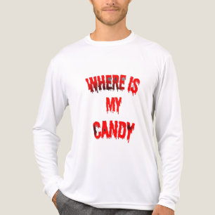 Wo ist mein Süßigkeiten hungriges Zitat Horror vib Tri-Blend Shirt