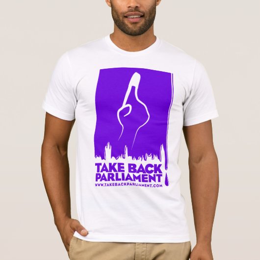 Wo ist meine Abstimmung? Der weiße T - Shirt der (Vorderseite)