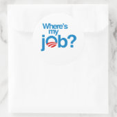 Wo ist meine Arbeit? Runder Aufkleber (Tasche)