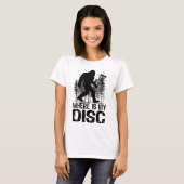 Wo ist meine Festplatte? Bigfoot Disk Golf T-Shirt (Vorne ganz)