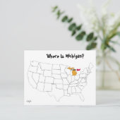 Wo ist Michigan? Postkarte (Stehend Vorderseite)