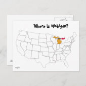 Wo ist Michigan? Postkarte (Vorne/Hinten)