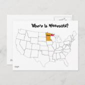 Wo ist Minnesota? Postkarte (Vorne/Hinten)