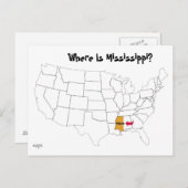 Wo ist Mississippi? Postkarte (Vorne/Hinten)