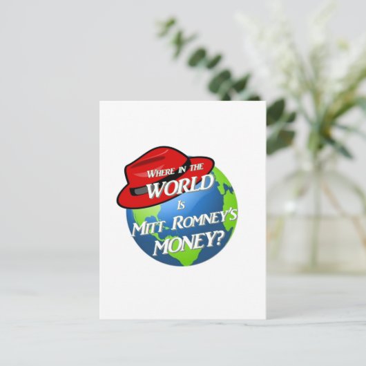 Wo ist Mitts Geld? Postkarte (Stehend Vorderseite)