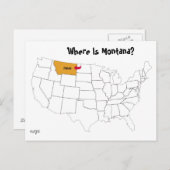 Wo ist Montana? Postkarte (Vorne/Hinten)