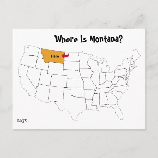 Wo ist Montana? Postkarte (Vorderseite)