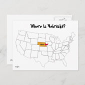 Wo ist Nebraska? Postkarte (Vorne/Hinten)