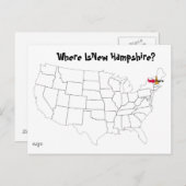 Wo ist New Hampshire? Postkarte (Vorne/Hinten)